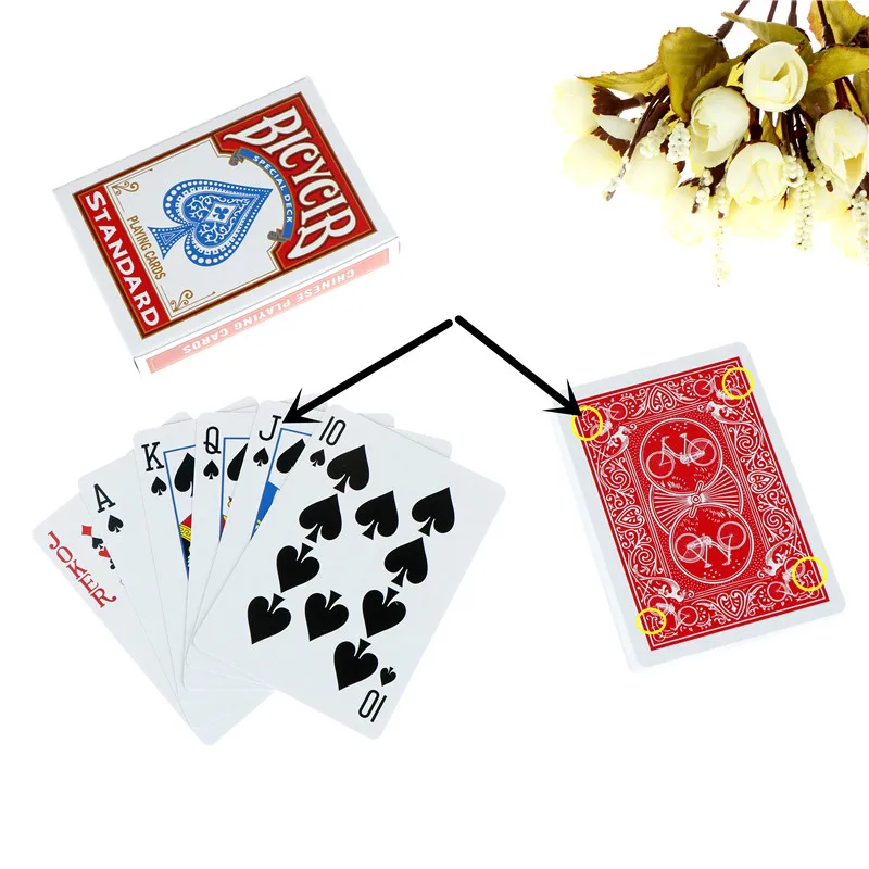 Burvju Kartes Atzīmēta attvaices kolonnas Klāja Spēļu Kārtis, Pokera Burvju Triki, Close-up Iela Burvju Triks Kid Bērnu Rotaļlieta Puzzle 4