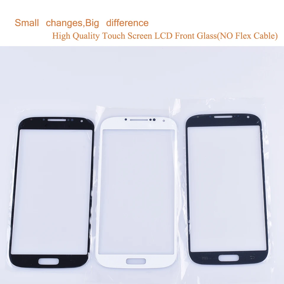 Samsung Galaxy S IV S4 i9500 I9505 I337 GT-i9500 Touch Ekrāns Priekšējā Stikla Paneli TouchScreen Ārējā Stikla Lēcu, LCD NR.