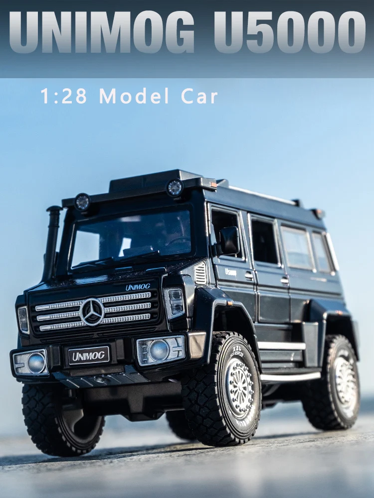 1:28 Mercedes-Benz Unimog Sakausējuma Auto Modelis Bērnu Dāvanu Metāla Imitācijas Automašīnas Modelis Ar Triecienu Absorbciju Off-Road Zēns Rotaļu Automašīnu 3