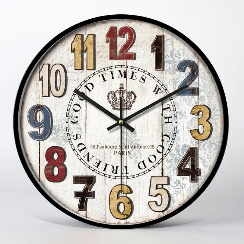Accord Amerikāņu valsts retro sienas pulkstenis nostalgic radošo bēniņi rūpniecības stilu, dzīves telpā, kafejnīca, bārs personības pulkstenis