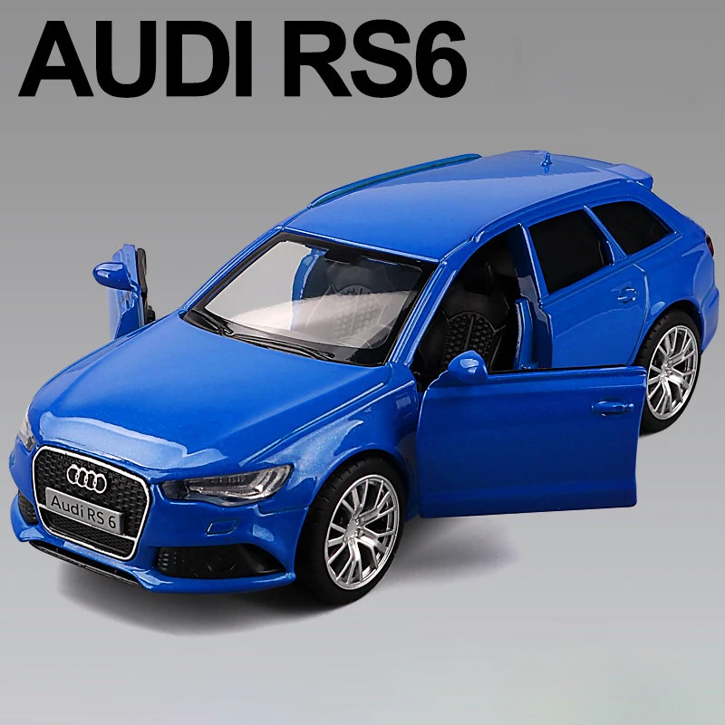 1:36 Mēroga Audi RS6 Stacijas vagonu Lējumiem Sakausējuma Metāla Luksusa Auto Modeli, Pull Atpakaļ, Automašīnu Bērniem Rotaļlietas, Ar Savākšana 2