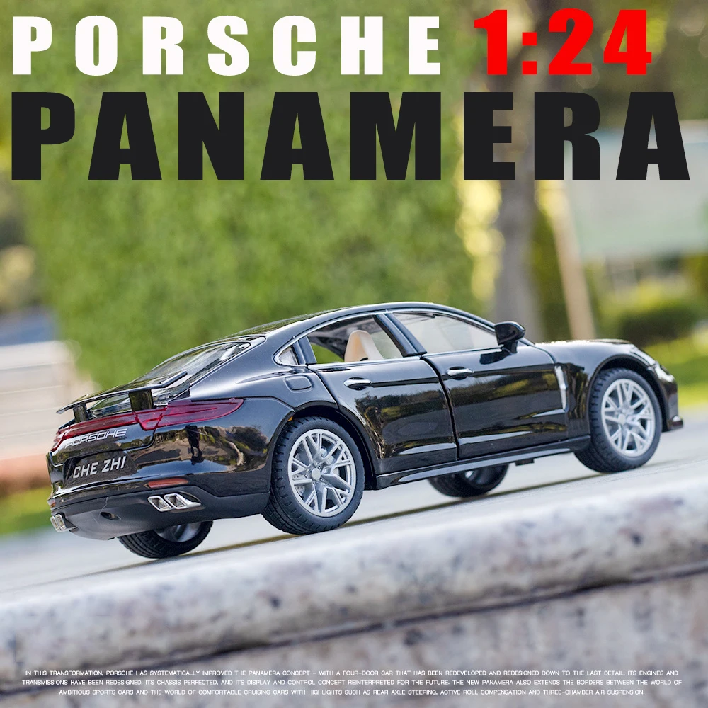 Lējumiem 1:24 Sakausējuma Modeļa Automašīnas Porsche Panamera Miniatūri Metāla Sportcar Luksusa Transportlīdzekļa Savākti Dāvanu Bērniem Ziemassvētku Rotaļlietas 2