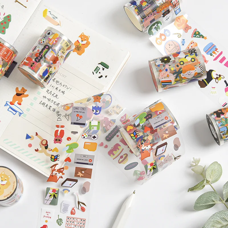 PVC lentu cute karikatūra roku kontu foto albums dienasgrāmata DIY apdare uzlīmes bērniem, rotaļlietas, dāvanas, 1