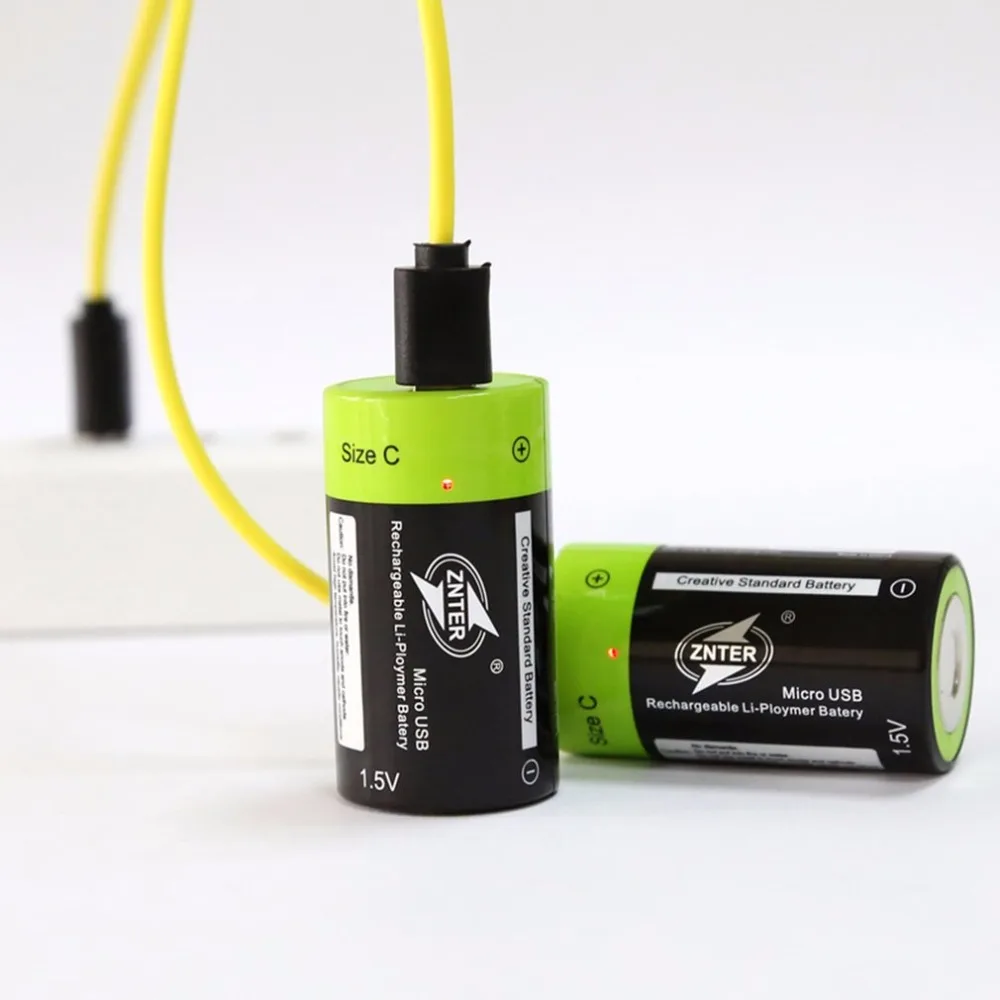 2gab ZNTER Jaunu 1,5 V C 3000mAh USB lādējamu akumulatoru medicīnas iekārtas auss detektoru paredzētos uzlādējamos litija akumulators