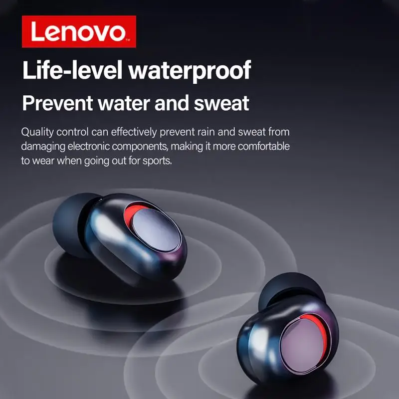 Lenovo PD1X Mini Bezvadu Austiņu Ūdensizturīgs Sporta Austiņas Stereo Mūzikas Gaming Austiņas Bluetooth Saderīgu Earbuds Melns 4