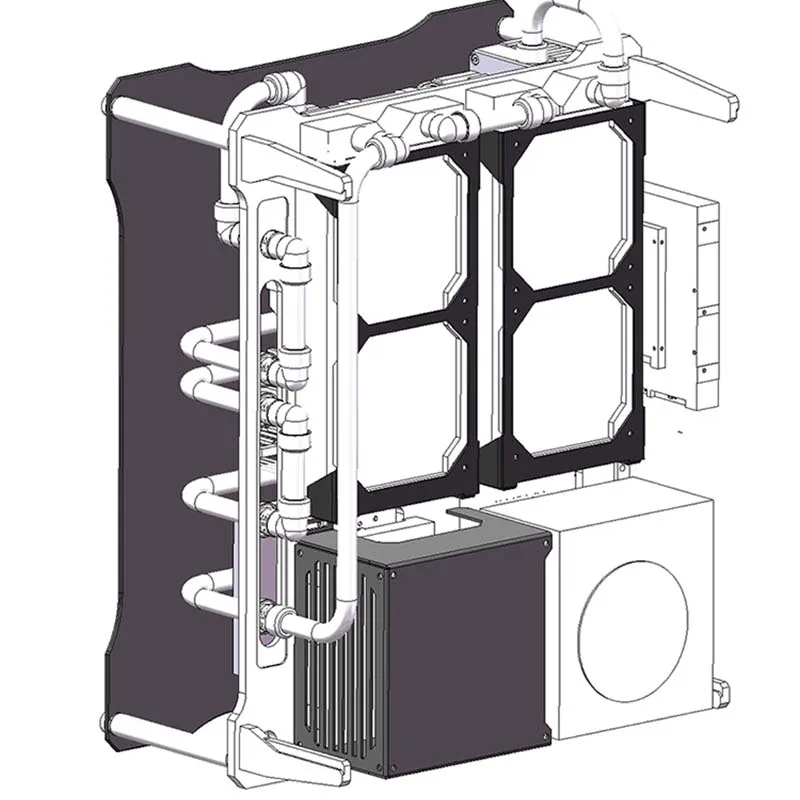 Barrowch PC fani turētājs turētājs standarta Moduļu 240 radiatoru uzstādīšana modulis, lai MOBULA moduļu panelis gadījumā FBACER-01
