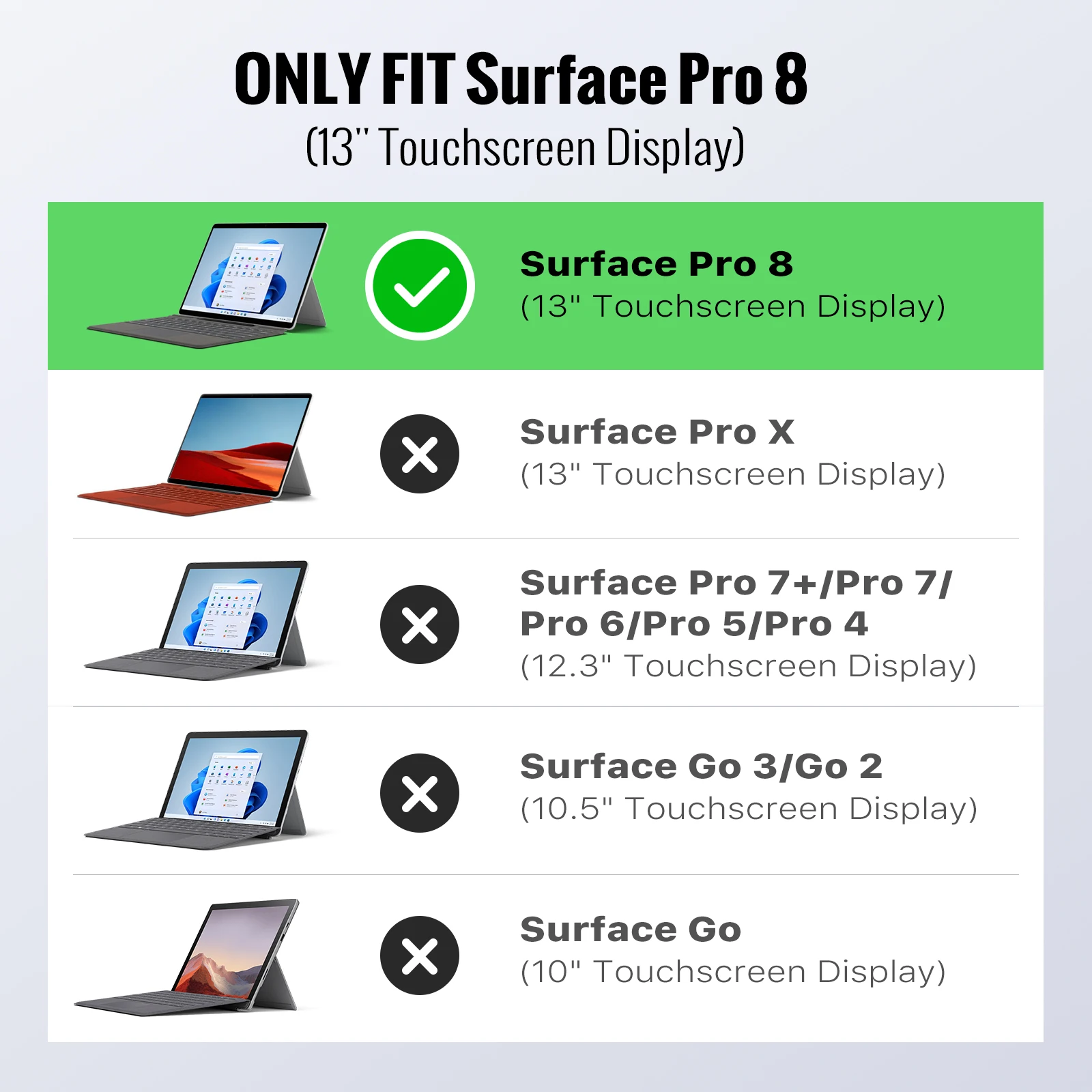 MoKo Gadījumā Microsoft Surface Pro 8-13