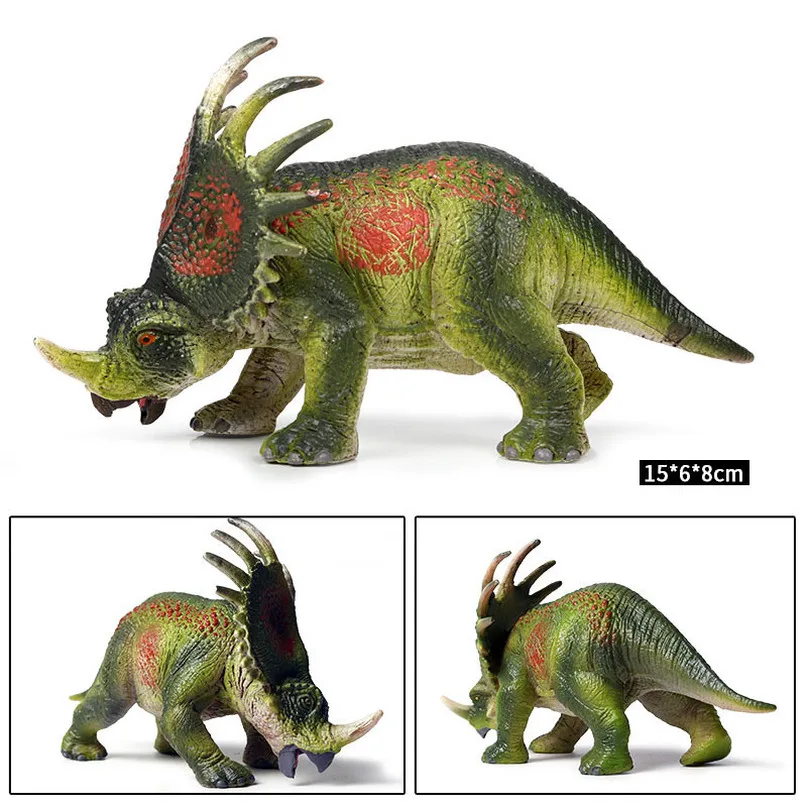 Styracosaurus Dinozauru Modeļa Simulācijas Savvaļas Zvērs Darbība Attēls Izglītības Seno Dzīvnieku PVC Rotaļlietas bērniem, Bērnu Dekoru, Dāvanu