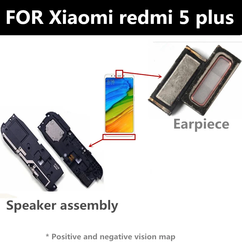 PAR Xiaomi redmi 5 Plus Skaļrunis sastāvs Priekšā Klausuli pie Auss gabals Skaļrunis skaļruņa telefona Remonts un Rezerves Daļas