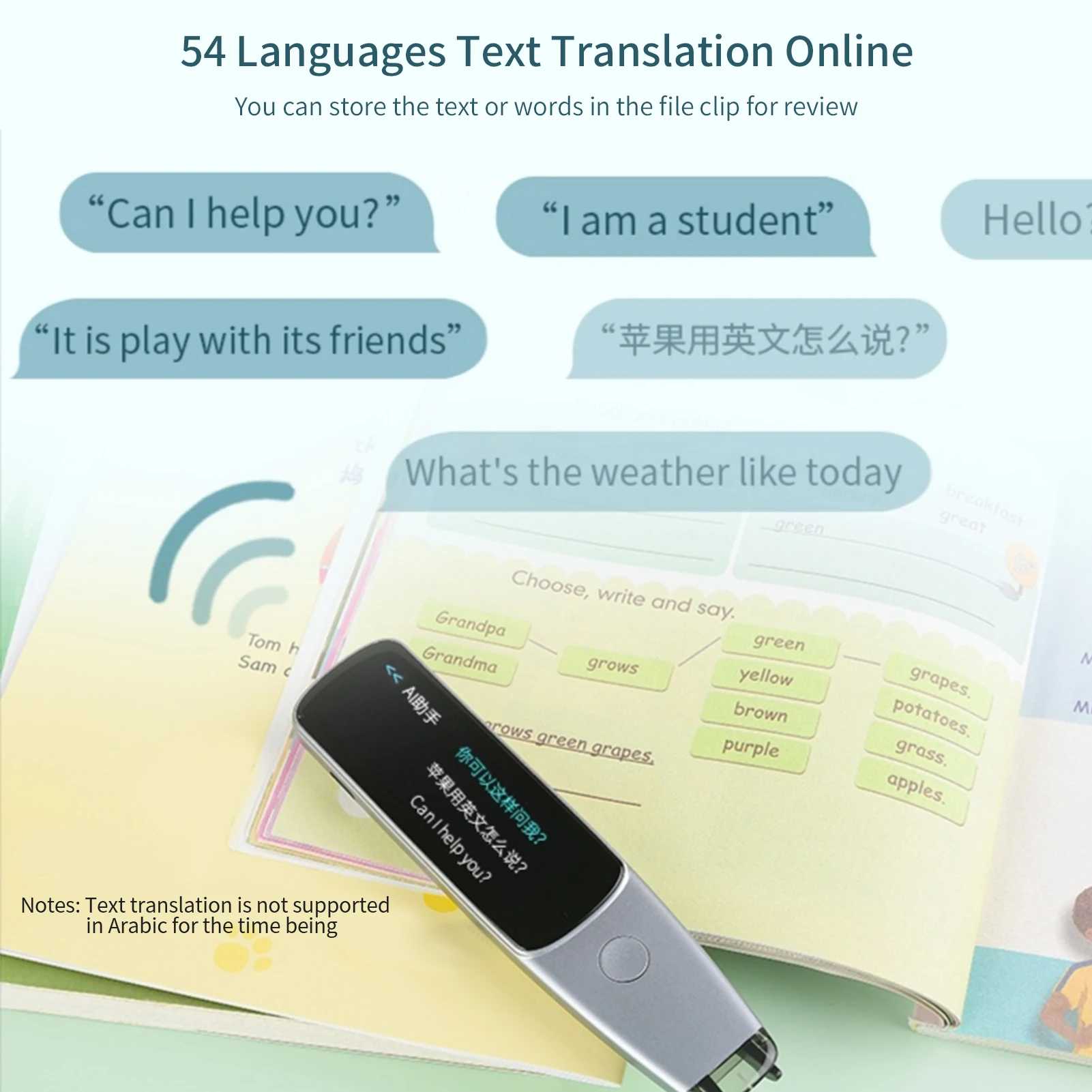 Portatīvo Smart Vārdnīca pen116 Valodas Balss Tulkotājs, 3.5 collu Ekrāns Bezsaistes+WIFI Tulkošanas Pildspalvu Skenēšanas Tulkotājs Pildspalvu 0