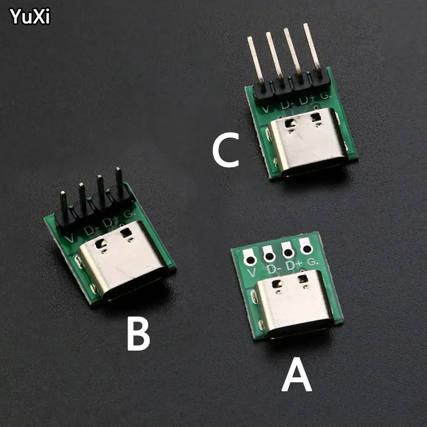 YUXI 1gb USB 3.1 C Tipa Savienotājs 16 Pin Pārbaude PCB Kuģa Adapteris 16P Savienotājs Ligzda Datu Līnijas Vadu Kabeli Pārskaitījumu 0