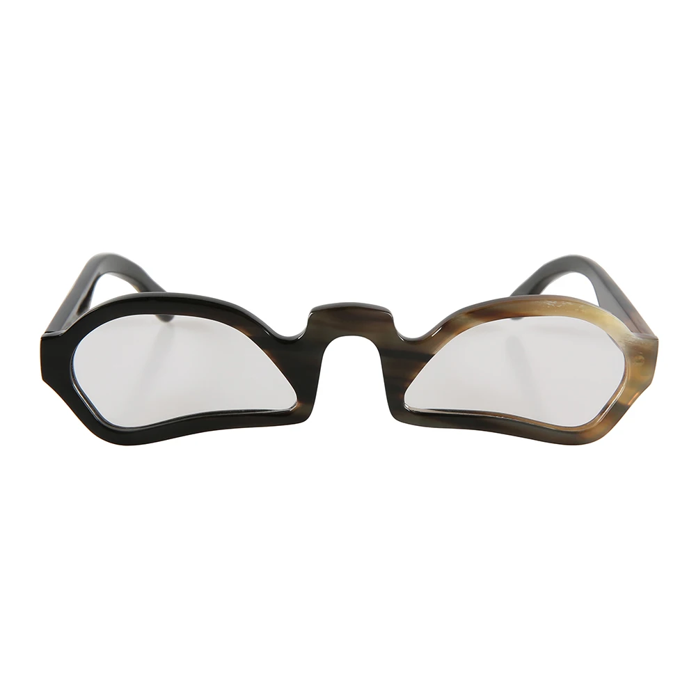 Jaunā Stila Nepāra Gudrs Nelegālo Nevienmērīga Izliekta Loka Roku Darbs Dabas Raga Brilles Optiskās Lasīšanas Brilles, Brilles Briļļu Rāmis