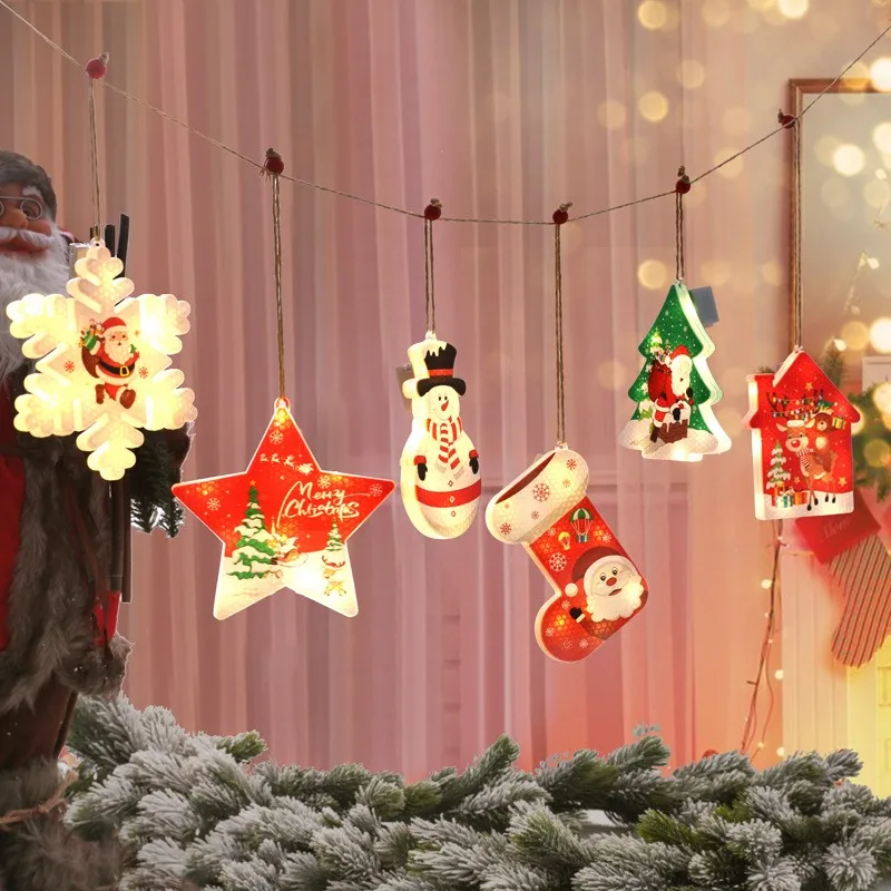 LED Sniegpārsliņas Gaismas Ziemassvētku Rotājumi, Jaunā Gada Rotājumi Ziemassvētku Eglītes Gaismas Ziemassvētku Rotājumi Mājas Santa Claus 0