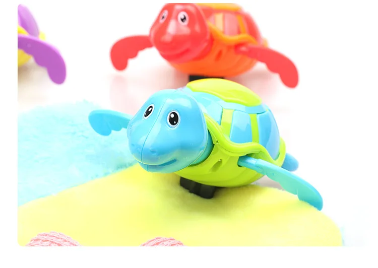 Bērnu Cute Dzīvnieku Bruņurupuča Aizsardzība Classic Pulksteņa Ūdens Rotaļlietas Zīdaiņiem Peldēt Karikatūra Bruņurupucis Vēja-Up Rotaļlietas Bērniem Vasarā Pludmale Vannas Rotaļlietas