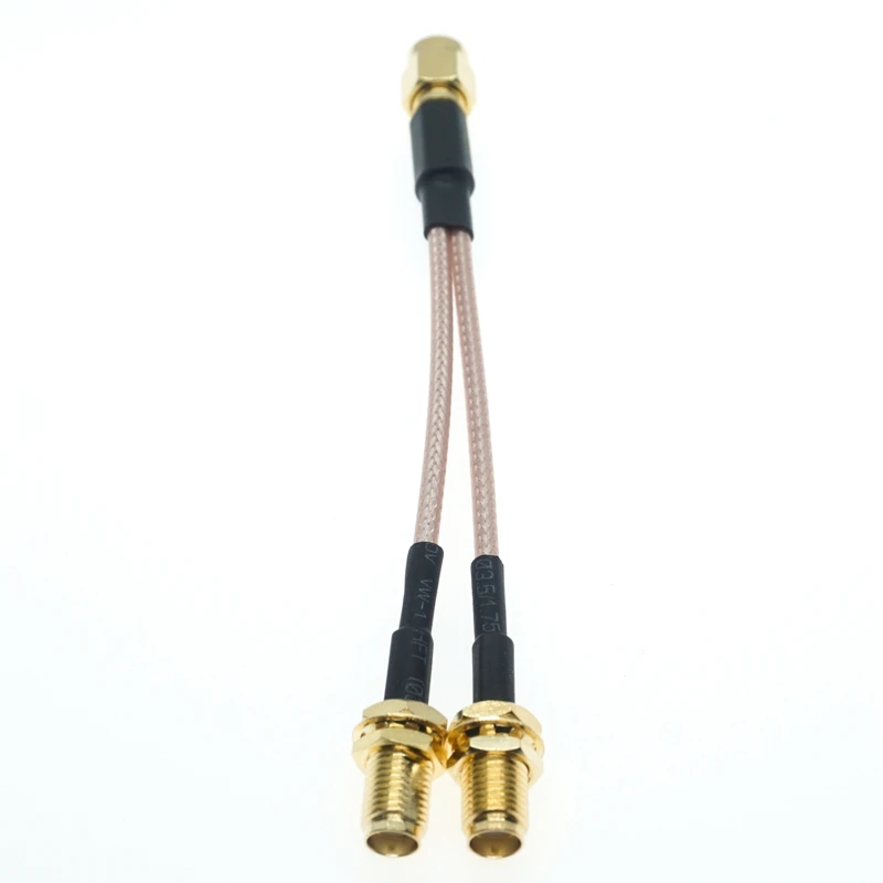 SMA Male Spraudnis 2X SMA female RF Kombains koaksiālais kabelis Y tipa sadalītājs bize RG316