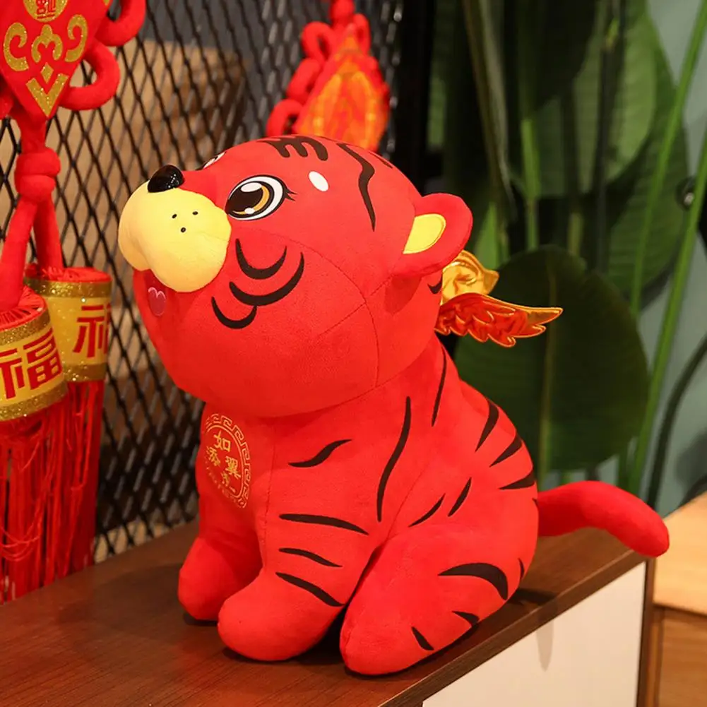 Praktiski Tiger Rotaļlietas trīsdimensiju Sejas Izteiksmi Festivāls Dāvanu Tiger Talismans Lelle Ķīniešu Jaunais Gads Tīģeris 2