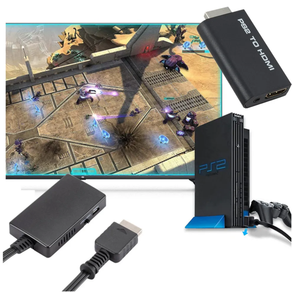 LccKaa Playstation PS2, lai HDMI-saderīgam Pārveidotāja Adapteris HD Saites Kabelis PS1/2/3 Atbalsta HDMI-saderīgam 1080P 720P Output