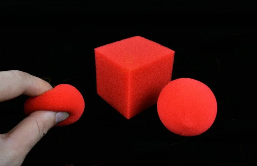 1 Blokā/cube 2 Sponge Bumbiņas 1set Burvju Triki, Burvju Butaforijas parādīt Klasiskā Ilūziju burvju Slēgt Ielas YH2313 5