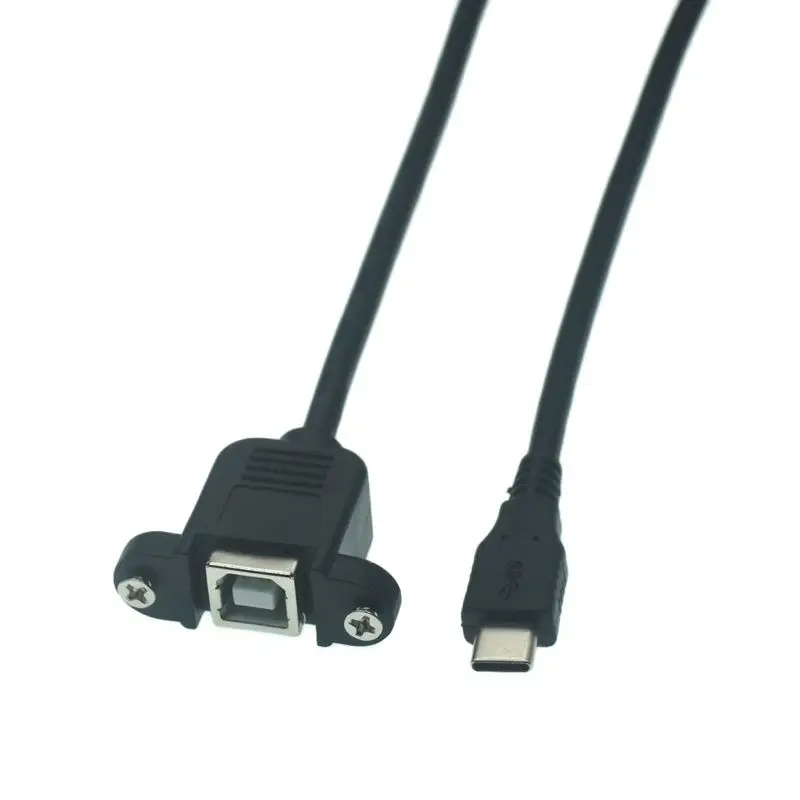 Tipa-c USB 3.1 Vīrietis, Lai USB2.0 B Tipa Sievietes Printera Kabelis Ar Panel Mount Caurumu Kabelis, Planšetdatoru, Mobilo Tālruni Cietais Disks