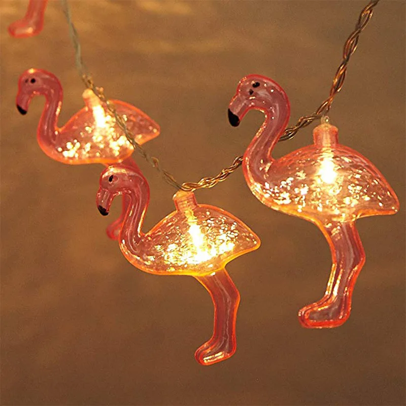2M LED Flamingo Stīgu Gaismas Unicorn Apdare, 20 Gaismas Havaju Puse Bērnu Dušas Kāzu Puse, Guļamistaba DIY Apdares Gaismas