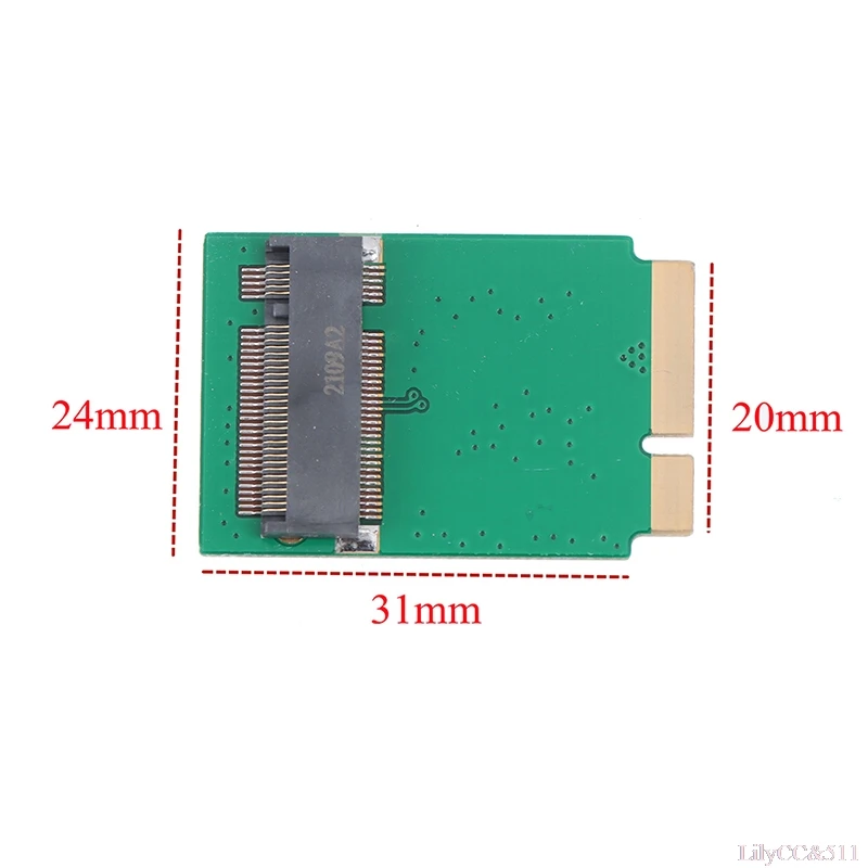 M. 2 NGFF SSD 17+7 Pin Adapter Card Padome Macbook AIR 2012. gada A1466 A1465