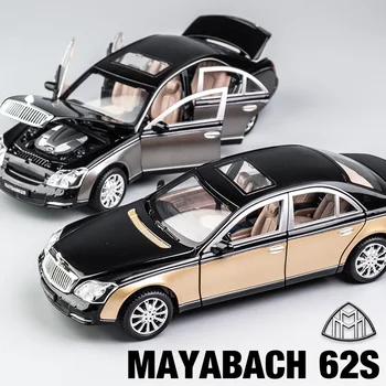 1:24 Maybach 62s Klasisko Auto Sakausējuma Auto Modelis Diecasts Metāla Rotaļu automobiļi Automašīnas Modelis ar Augstu Simulācijas Kolekcija, Bērnu Rotaļu Dāvanu