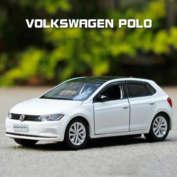 1:32 Visiem Jaunajiem VW Polo-PLUS Simulācijas Rotaļu automobiļi Modelis Sakausējuma Bērnu Rotaļlietas Genuine Licence Kolekcija Dāvanu apvidus Auto Bērniem