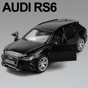 1:36 Mēroga Audi RS6 Stacijas vagonu Lējumiem Sakausējuma Metāla Luksusa Auto Modeli, Pull Atpakaļ, Automašīnu Bērniem Rotaļlietas, Ar Savākšana 0