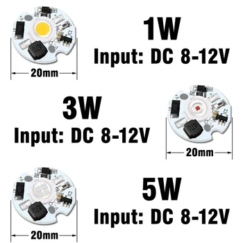 1W 3W 5W Bezvadītāja COB LED Chip Balta Sarkana Zaļa Dzeltena, Violeta Pilna Spektra Gaismas Krelles 3-6V 8-12V 12-24V Transformatoru Modulis 0