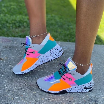 2022 Jaunā Sieviešu Leopard Vulkanizētas Kurpes Sieviešu Sneaker Mežģīnes-Up Komfortu Mākslīgās Kažokādas Sekla Atpūtas Dāmas Apavi Zapatos Mujer De