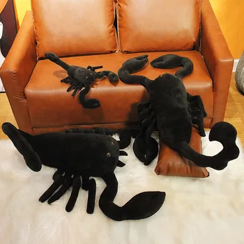 45-120cm jaunas smieklīgi simulācijas scorpion plīša rotaļlietu, mīksto pildījumu spilvens black scorpion plīša dzīvnieku lelle dzimšanas dienas dāvana bērniem