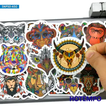 50gab Sajauc Totem Dievkalpojumu Dzīvnieku Krāsains Grafiti Modes Mākslas Tālrunis Klēpjdatoru Auto Uzlīmes Piezīmjdatoriem Ģitāra Skeitborda Uzlīme
