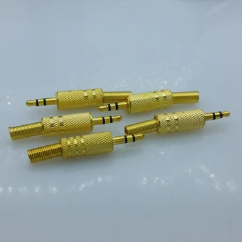 5gab/daudz apzeltīts 3,5 mm, RCA plug Audio Savienotājs 3.5 Jack RCA Plug Audio Savienotājs 3.5 mm Stereo Plug Vadītājs