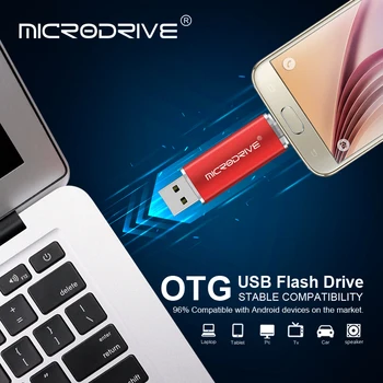9 Krāsas Metāla OTG USB Flash Drive 2 in 1 USB 4G 8G 16.G 32G 64G 128GB Atmiņas karti memory Stick Diska Pendrive android smart tālrunis, tablete