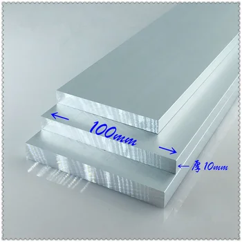 Alumīnija sakausējuma plāksnes 10mmx100mm pants alumīnija 6063-T5 oksidācijas platums 100mm biezums 10mm garums 100mm 1gb