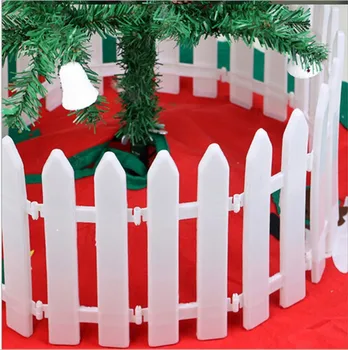 Balts Plastmasas Žogu Ziemassvētku Ziemsvētki Koks Kāzu Puse, Apdares Miniatūras Iekštelpu Dārza Robežu Zāles Mauriņu Malu Žogs