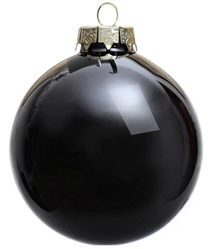 Bezmaksas Piegāde -100/Pack, Mājas Pasākums, Ziemassvētku Puse Ziemassvētki Apdare, Ornamentu, Krāsotas 80mm Melns Stikla Bumba - Spīdīga