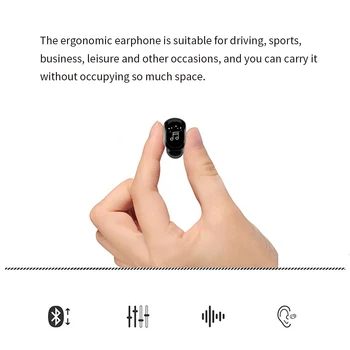 Bezvadu Mini Austiņu Samsung Xiaomi Bluetooth saderīgu V5.0 auss Touch Kontroli Austiņu Skaņas brīvroku Austiņas