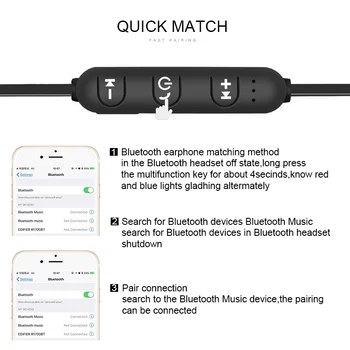 Bluetooth Austiņas 4.1 Bezvadu Austiņas Stereo Austiņas ar Sporta Magnētisko Austiņas Xiaomi 7 8 9 Redmi Piezīme 7 8 K30 K20 Pro