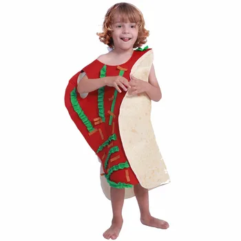 Bērniem Smieklīgi Meksika Kraukšķīgs Taco Kostīmu Zēni Meitenes Halloween Sandwich Cosplay Tērpi, Karnevāla Lieldienu Purima Masku