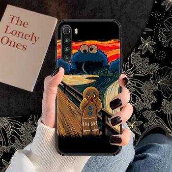 Cookie Monster Sesame Street Phone gadījumā Xiaomi Redmi, Ņemiet vērā, 7 7A 8 8T 9 9A 9S 10 K30 Pro Ultra black soft būtiska silikona ministru