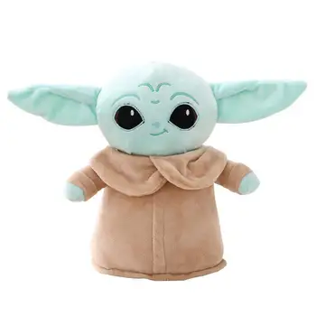 Disney Star Wars Yoda Plīša Rotaļlieta Grogu Mandalorian Attēls Yoda Baby Lelle Pildījumu Karikatūra Yoda Spilvens Mazulis Ziemassvētku Rotaļlieta Dāvanu Deco