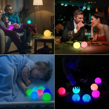 Garastāvokļa lampa Peldošs Baseins Apgaismojums RGB Krāsu Mainās LED Gaismas Bumbu Ūdensizturīgs Maināmiem Poga Šūnu džakuzi Nakts Apgaismojums, Baseins