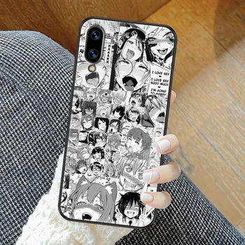 Hentai Anime Meitene Sejas Telefonu gadījumā Par Huawei Honor 6 7 8 9 10 10es 20 A C X Lite Pro Spēlēt black modes atpakaļ ūdensizturīgs silikona