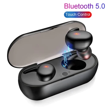Ir 2021. JAUNU Y30 Bluetooth earbuds 5.0 TWS Bezvadu Headphons austiņas Earbuds, Stereo Gaming Austiņas Ar Uzlādes Rūtiņu tālruni