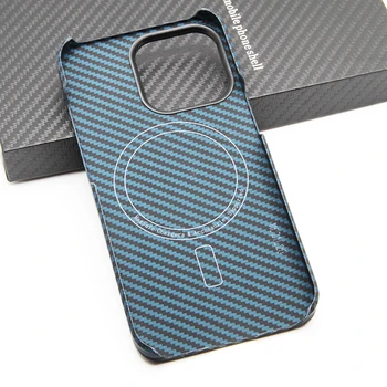 IStore Oglekļa šķiedras telefonu gadījumā par Apple 13 iPhone 13 Pro max Iegulto dzelzs lapa magnētisko auto Aramīda šķiedras apvalks