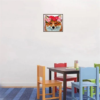 Jauns DIY 5D Dimanta Krāsošana Kaķis Ziedu Vainags Dimanta Izšuvumi Krustdūrienā Dzīvnieku Mozaīkas Pilna Kārta Rhinestones Mājas Dekoru