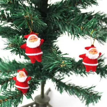 Jaunu 6PCs Ziemassvētku Rotājumi Mini Santa Claus Priecīgus Ziemassvētku Rotājumi Mājās Jauno Gadu DIY Kokā Karājas Lelles Dāvanas
