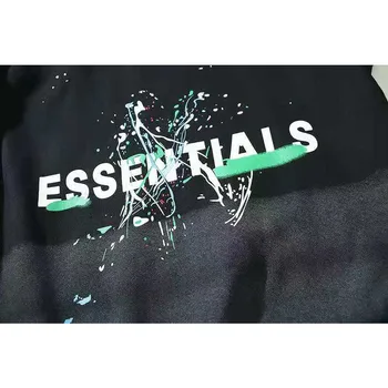 Jaunu Essentials pelēkā vārna Vīriešu Apšļākt Tintes Krāsa Problemātisko sporta Krekls lielās Ielas Pāra Labāko Kvalitāti, 1:1 Tīras Kokvilnas Kanye West