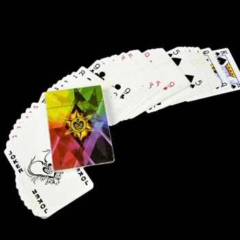 Jaunu Magic Pokera Varavīksnes Pokera Burvju Butaforijas Plānas Kartes Fanning un Manipulācijas 4 Ceļu, Mainot Krāsu Posmā Burvju Triki